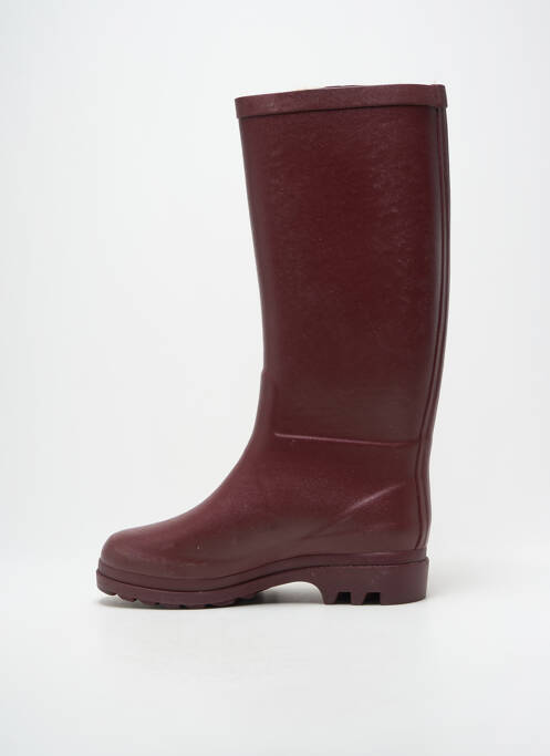 Bottes matière lisse talon plat jusqu'à 3cm violet AIGLE femme