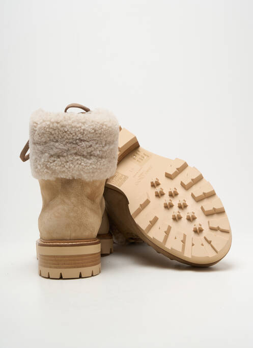 Bottines/boots fourrée talon de 4 à 6cm beige JIMMY CHOO femme