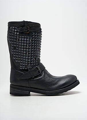 Bottines/boots tissage satiné talon de 4 à 6cm noir ASH femme