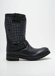 Bottines/boots tissage satiné talon de 4 à 6cm noir ASH femme