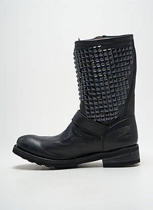 Bottines/boots tissage satiné talon de 4 à 6cm noir ASH femme
