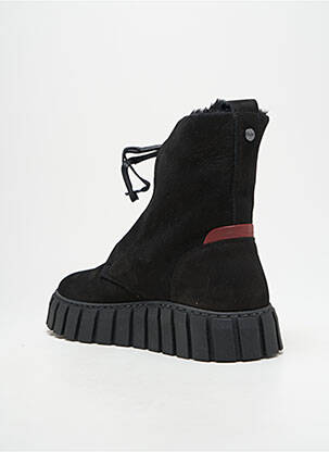 Bottines/boots fourrée talon de 4 à 6cm noir BUFFALO femme