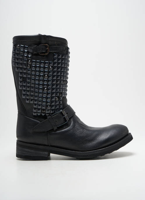 Bottines/boots tissage satiné talon de 4 à 6cm noir ASH femme