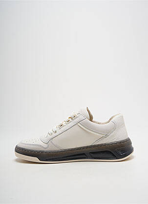 Baskets bout rond talon plat jusqu'à 3cm blanc BRONX femme
