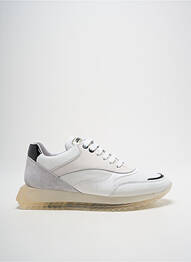 Baskets tissage satiné talon plat jusqu'à 3cm blanc BRONX femme