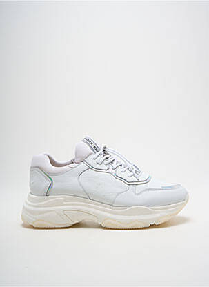 Baskets bout rond talon de 4 à 6cm blanc BRONX femme