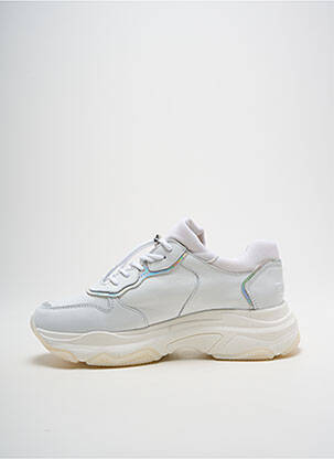 Baskets bout rond talon de 4 à 6cm blanc BRONX femme