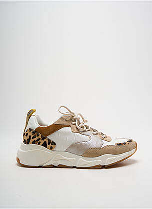 Baskets bout rond talon de 4 à 6cm blanc ZERO CENTCINQ femme
