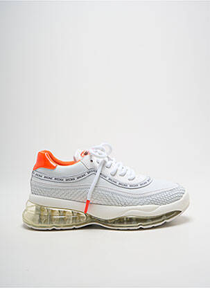 Baskets bout rond talon de 4 à 6cm blanc BRONX femme