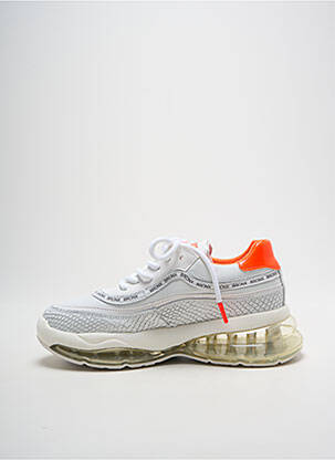 Baskets bout rond talon de 4 à 6cm blanc BRONX femme