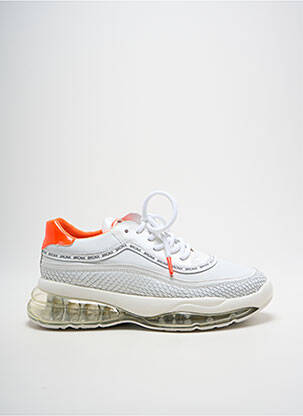 Baskets bout rond talon de 4 à 6cm blanc BRONX femme