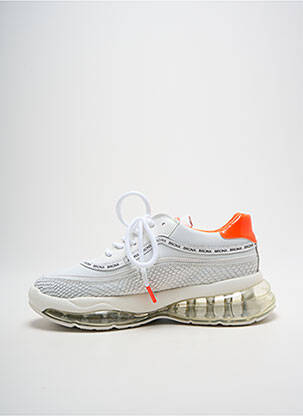 Baskets bout rond talon de 4 à 6cm blanc BRONX femme