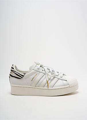 Baskets bout rond talon plat jusqu'à 3cm blanc ADIDAS femme