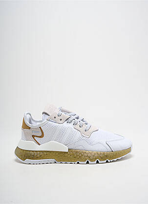 Baskets bout rond talon plat jusqu'à 3cm blanc ADIDAS femme