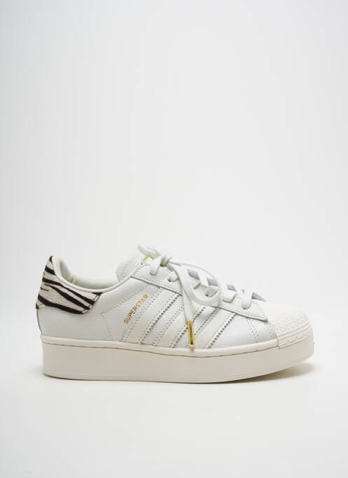 Baskets bout rond talon plat jusqu'à 3cm blanc ADIDAS femme