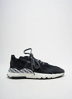 Baskets tissage satiné bout rond noir ADIDAS unisexe