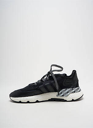 Baskets tissage satiné bout rond noir ADIDAS unisexe