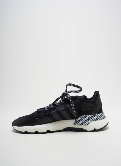 Baskets tissage satiné bout rond noir ADIDAS unisexe