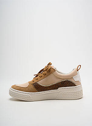 Baskets bout rond talon de 4 à 6cm beige PALLADIUM femme