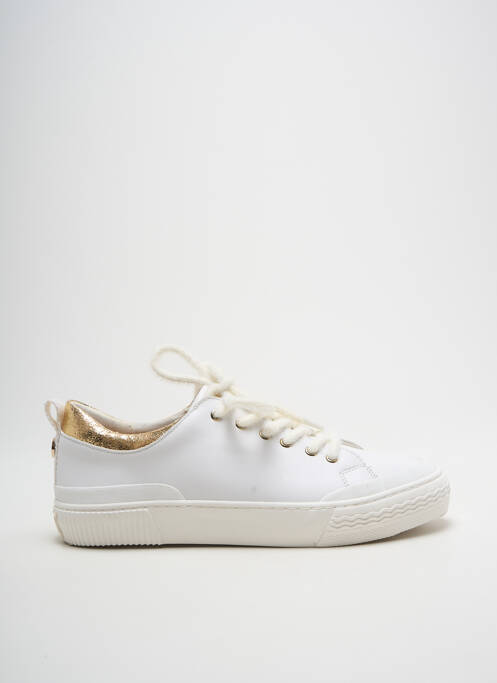 Baskets bout rond talon plat jusqu'à 3cm blanc PALLADIUM femme