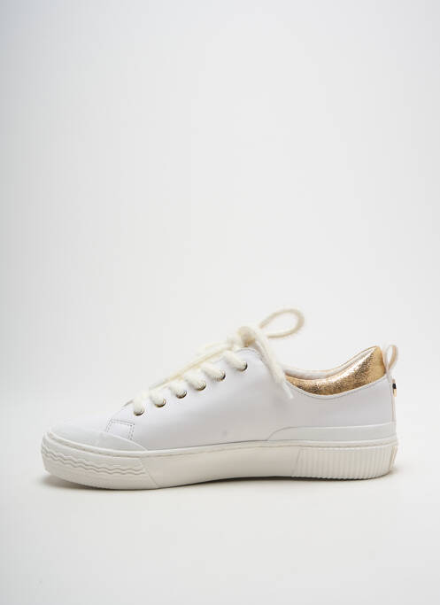 Baskets bout rond talon plat jusqu'à 3cm blanc PALLADIUM femme
