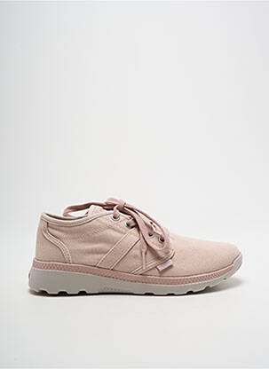 Baskets bout rond talon plat jusqu'à 3cm rose PALLADIUM femme