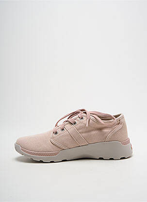 Baskets bout rond talon plat jusqu'à 3cm rose PALLADIUM femme