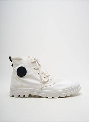 Baskets bout rond talon plat jusqu'à 3cm blanc PALLADIUM femme