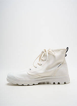 Baskets bout rond talon plat jusqu'à 3cm blanc PALLADIUM femme