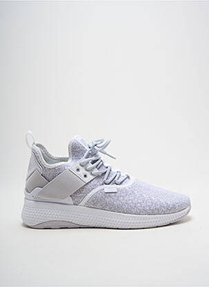 Baskets bout rond talon de 4 à 6cm gris PALLADIUM femme