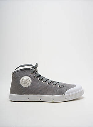 Baskets semelle amovible bout rond gris SPRING COURT unisexe