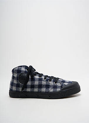 Baskets bout rond talon plat jusqu'à 3cm bleu SPRING COURT femme