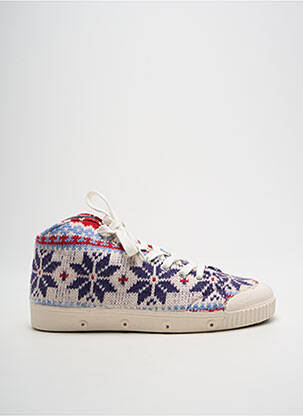 Baskets bout rond talon plat jusqu'à 3cm violet SPRING COURT femme