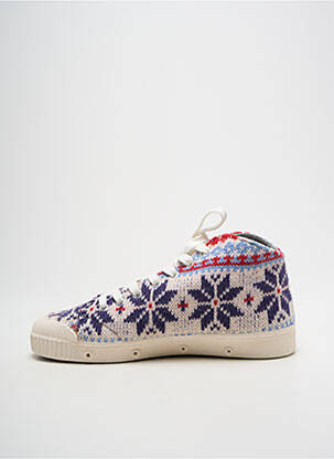 Baskets bout rond talon plat jusqu'à 3cm violet SPRING COURT femme