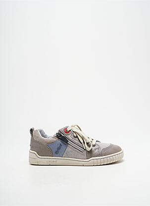 Baskets bout rond bout rond gris KICKERS garçon