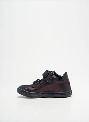 Baskets matière lisse bout rond violet BELLAMY fille