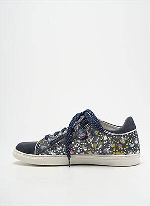 Baskets matière lisse bout rond bleu BELLAMY fille