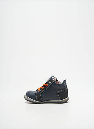 Bottillons fermeture zip et lacets bout rond bleu BELLAMY garçon