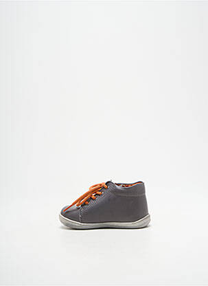 Bottillons tissage satiné bout rond gris BELLAMY garçon