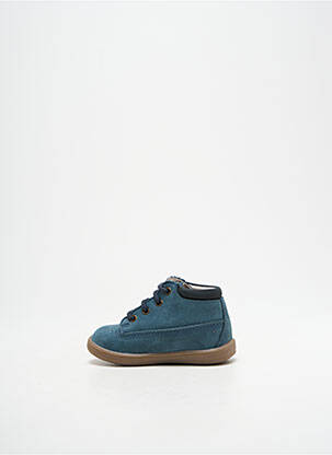 Bottillons fermeture lacets bout rond bleu GBB garçon