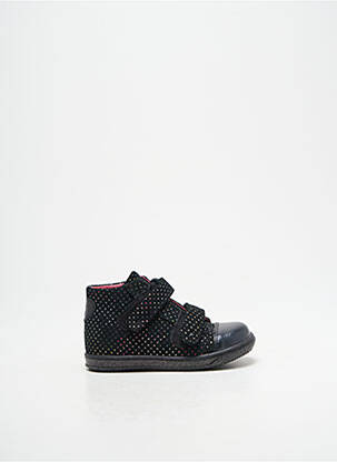 Bottillons fermeture scratch bout rond noir LITTLE MARY fille