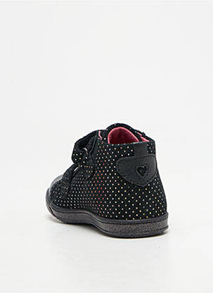 Bottillons fermeture scratch bout rond noir LITTLE MARY fille