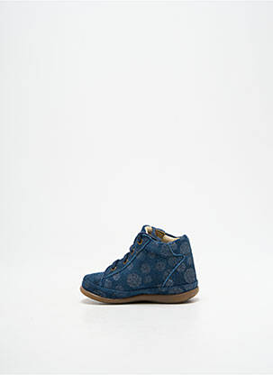 Bottillons nubuck bout rond bleu LITTLE MARY fille