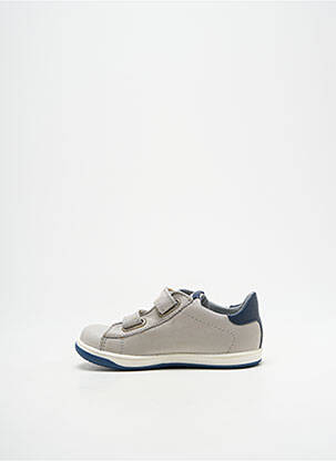 Baskets tissage satiné bout rond gris LITTLE MARY garçon
