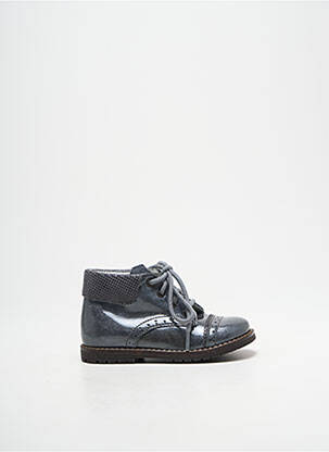 Bottines/boots matière lisse chiquet gris LITTLE MARY fille