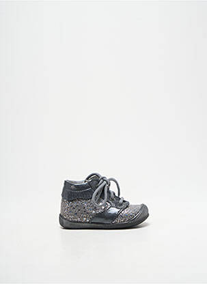 Bottillons tissage vernis bout rond gris LITTLE MARY fille
