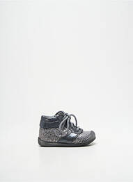 Bottillons tissage vernis bout rond gris LITTLE MARY fille