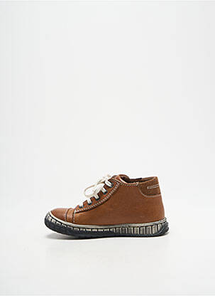 Baskets fermeture lacets bout rond marron LITTLE MARY garçon
