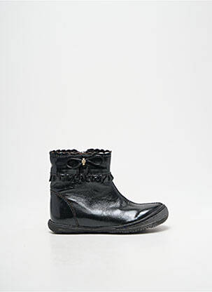 Bottines/boots matière lisse bout rond noir LITTLE MARY fille