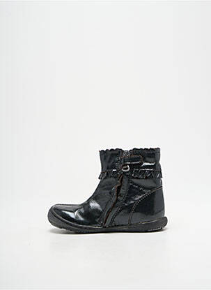 Bottines/boots matière lisse bout rond noir LITTLE MARY fille